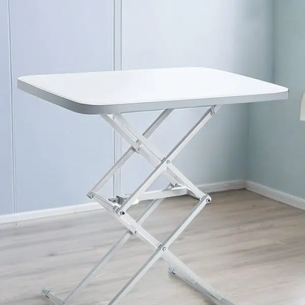 Modern Simplicity PE Steel Rectangular Liftable Folding Desks 1-Pen Slot For Home Office - Image 23