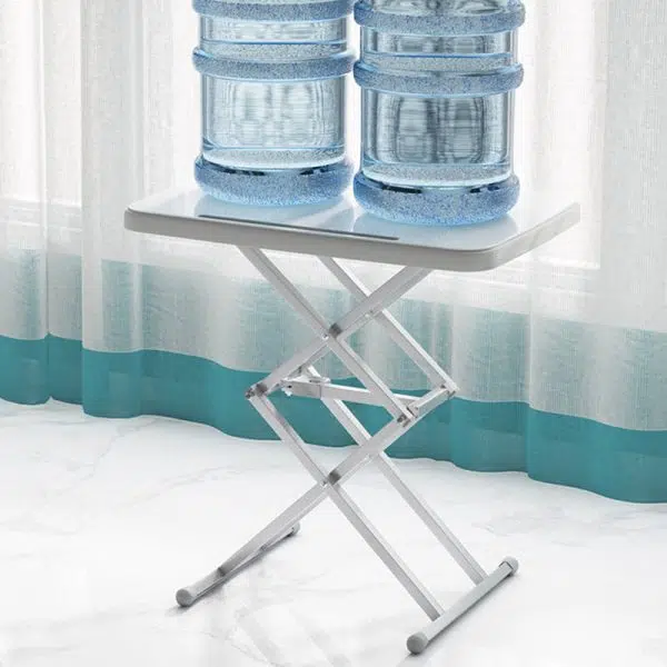 Modern Simplicity PE Steel Rectangular Liftable Folding Desks 1-Pen Slot For Home Office - Image 11