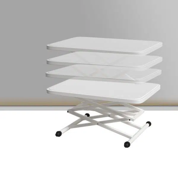 Modern Simplicity PE Steel Rectangular Liftable Folding Desks 1-Pen Slot For Home Office - Image 14
