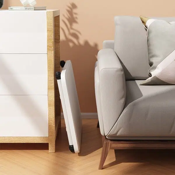 Modern Simplicity PE Steel Rectangular Liftable Folding Desks 1-Pen Slot For Home Office - Image 16