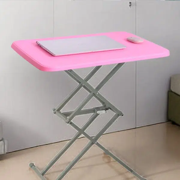 Modern Simplicity PE Steel Rectangular Liftable Folding Desks 1-Pen Slot For Home Office - Image 20