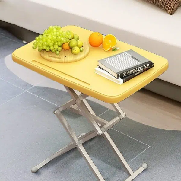 Modern Simplicity PE Steel Rectangular Liftable Folding Desks 1-Pen Slot For Home Office - Image 3