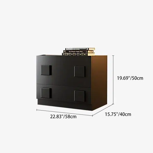 Contemporary Nordic Wood Plate Hardware Rectangular Square Handle Freely Combinable Side Table 1-Cabinet For Bedroom - Image 8