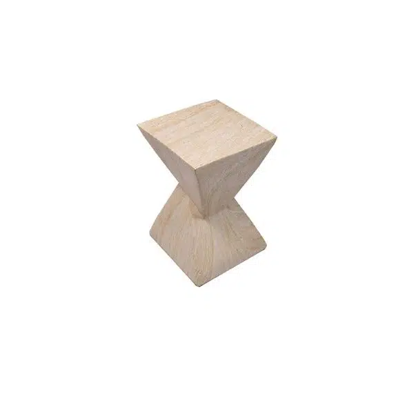 Contemporary Retro Magnesium Oxide Misaligned Triangle Wood Grain Geometric End Table 1-Tray For Bedroom - Image 18