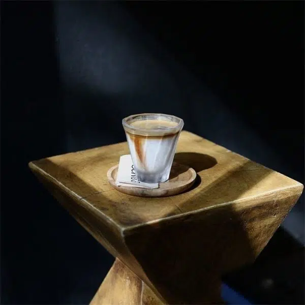 Contemporary Retro Magnesium Oxide Misaligned Triangle Wood Grain Geometric End Table 1-Tray For Bedroom - Image 9