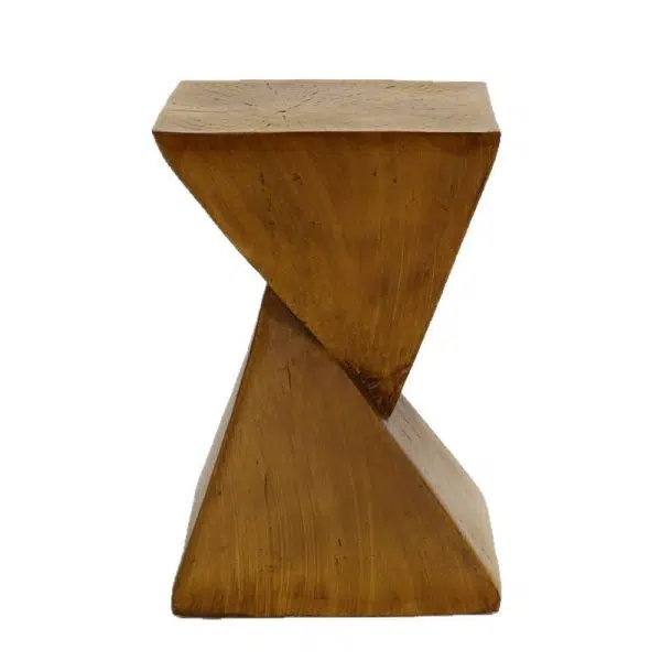 Contemporary Retro Magnesium Oxide Misaligned Triangle Wood Grain Geometric End Table 1-Tray For Bedroom - Image 16