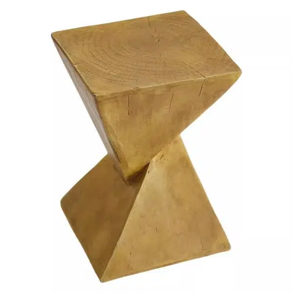 Contemporary Retro Magnesium Oxide Misaligned Triangle Wood Grain Geometric End Table 1-Tray For Bedroom - Image 15