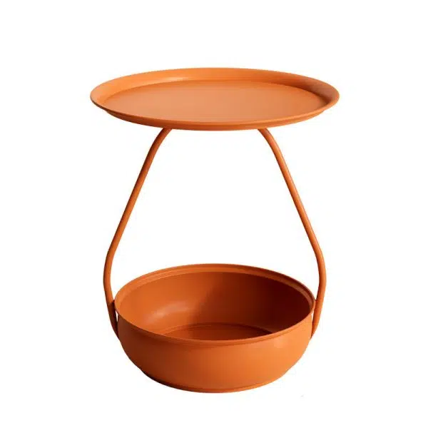 Contemporary Nordic Iron And Carbon Steel Round Side Table With 2-Tier Storage For Living Room And Bedroom - Image 18