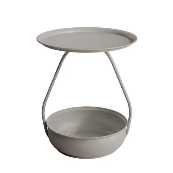 Contemporary Nordic Iron And Carbon Steel Round Side Table With 2-Tier Storage For Living Room And Bedroom - Image 21