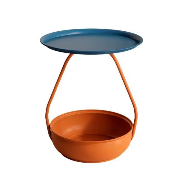 Contemporary Nordic Iron And Carbon Steel Round Side Table With 2-Tier Storage For Living Room And Bedroom - Image 22