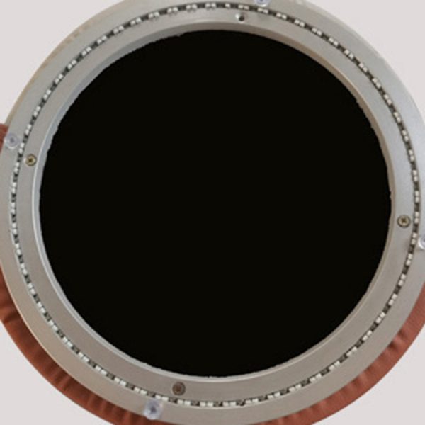 Contemporary Nordic Leather & Rubberwood Cylindrical Vanity Stool With Backrest & Swivel Function For Bedroom - Image 5