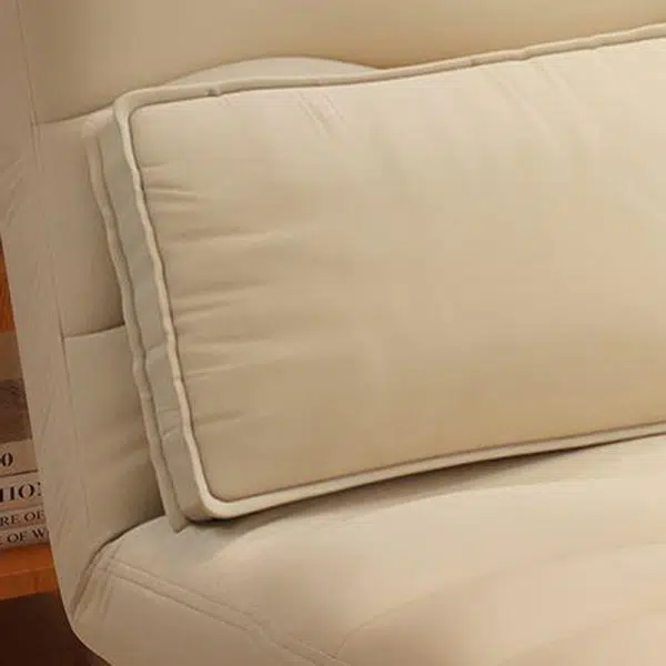 Contemporary Nordic Wood & Fabric Rectangular Sofa Bed With Foldable Function For Living Room And Bedroom - Image 8