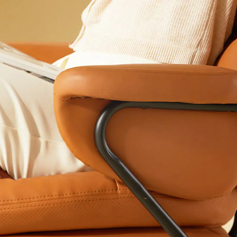 DFM-Chair-BM01394-14.jpg Contemporary Nordic Leather Square Desk Chair With Swivel & Height Adjustment For Home Office - Image 6