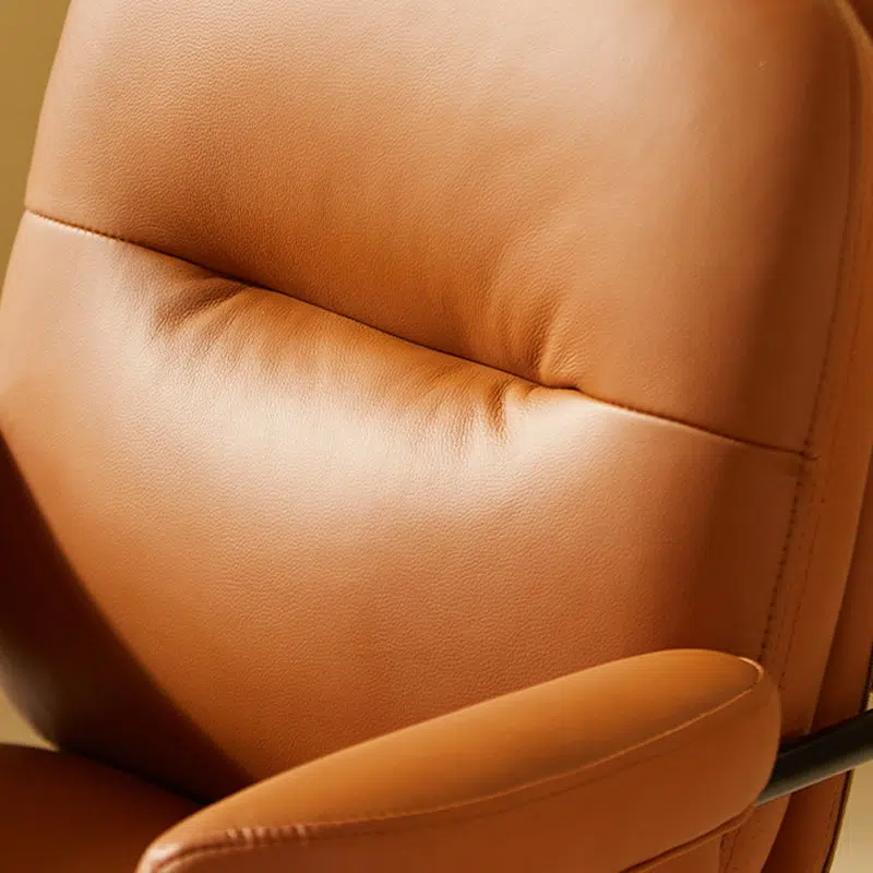 DFM-Chair-BM01394-9.jpg Contemporary Nordic Leather Square Desk Chair With Swivel & Height Adjustment For Home Office - Image 10