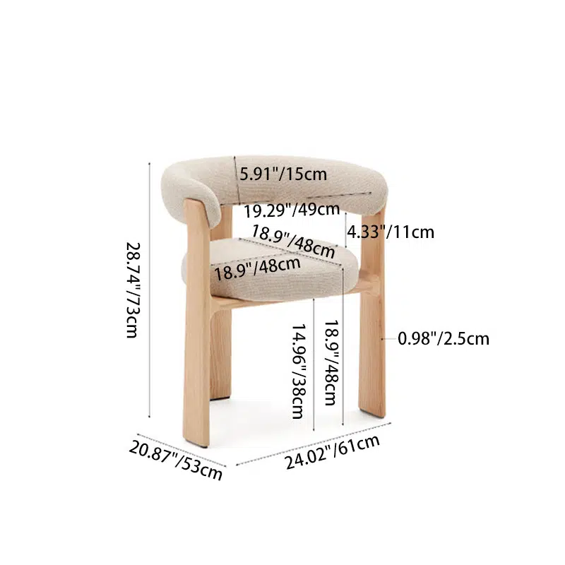 DFM-Chair-BM01395-17.jpg Contemporary Nordic Ash Wood Curved Back Accent Chair With Round Seat For Bedroom & Living Room - Image 4