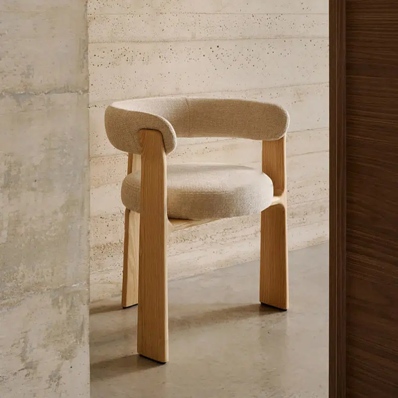 DFM-Chair-BM01395-5.jpg Contemporary Nordic Ash Wood Curved Back Accent Chair With Round Seat For Bedroom & Living Room - Image 13