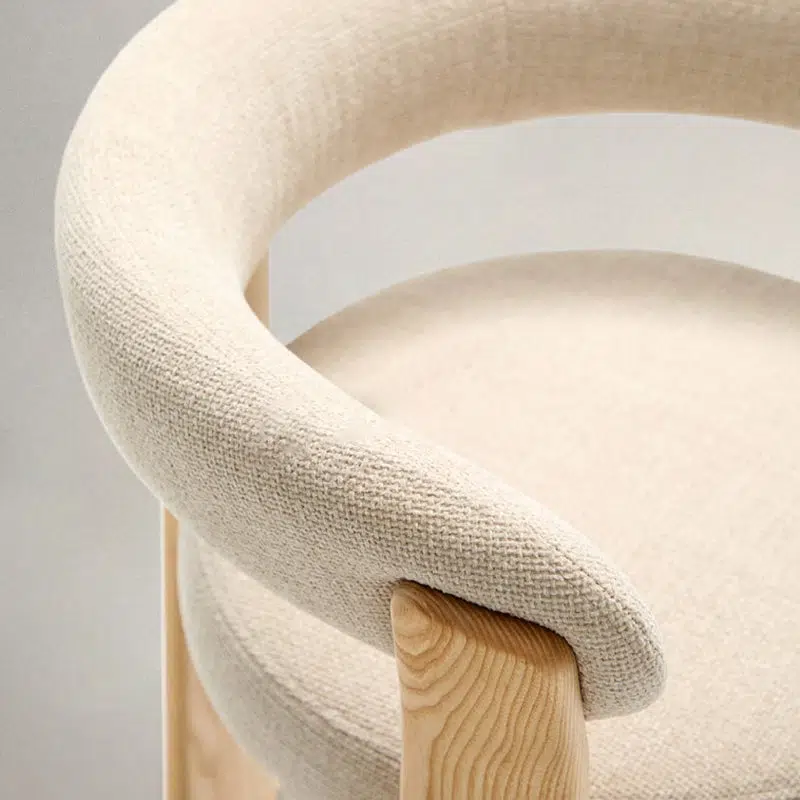 DFM-Chair-BM01395-7.jpg Contemporary Nordic Ash Wood Curved Back Accent Chair With Round Seat For Bedroom & Living Room - Image 5