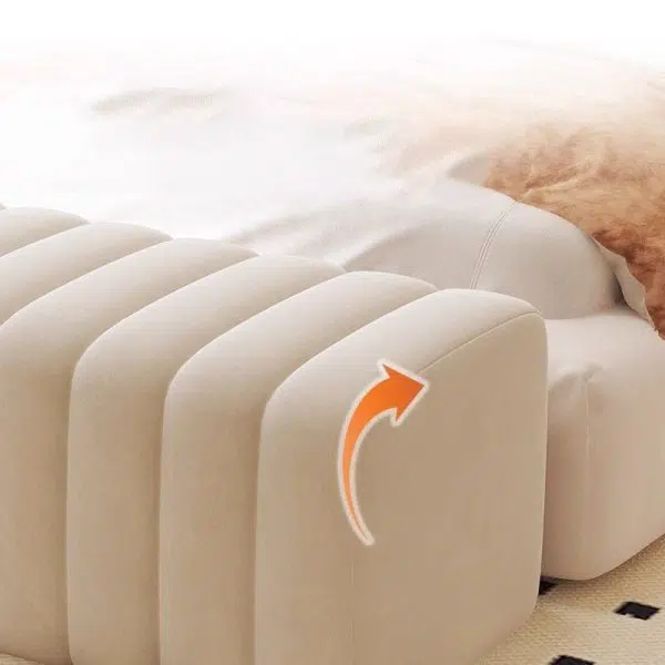 Contemporary Nordic Wood And Velvet Rectangular Bench Chair For Entryway Bedroom Living Room - Image 10