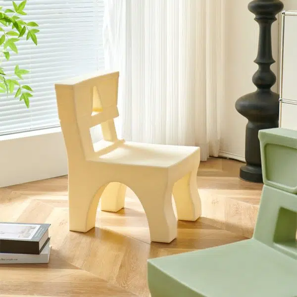 Contemporary Nordic Plastic Square Low Stool For Kids Bedroom & Living Room - Image 16