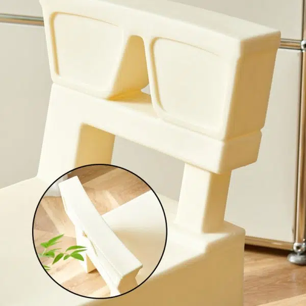Contemporary Nordic Plastic Square Low Stool For Kids Bedroom & Living Room - Image 7
