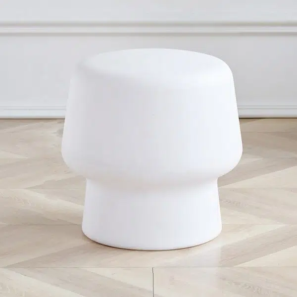 Contemporary Creative Plastic Mushroom Round Low Stool For Bedroom & Living Room Seating - Image 11