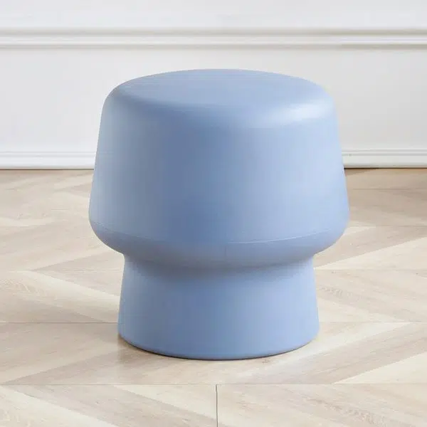 Contemporary Creative Plastic Mushroom Round Low Stool For Bedroom & Living Room Seating - Image 10