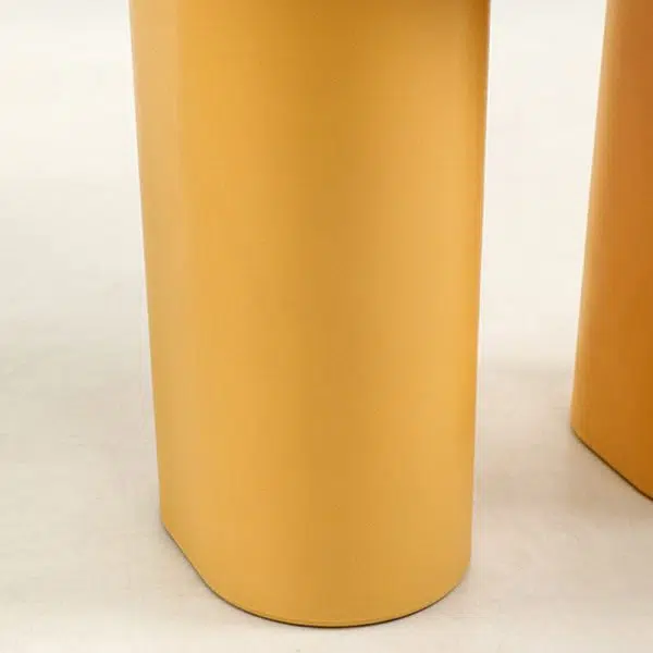 Contemporary Nordic Plastic Curved Cylinder Low Stool For Entryway, Bedroom, Living Room - Image 5