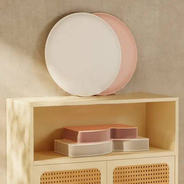 Contemporary Creative Leather & Kraft Paper Lotus-Shaped Foldable Low Stool For Bedroom & Living Room - Image 7