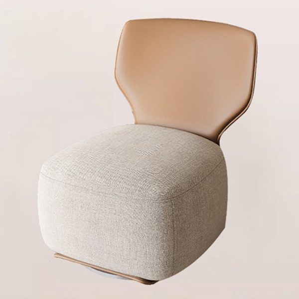 Contemporary Nordic Wood, Cotton Linen & Leather Square Sofa For Bedroom And Living Room - Image 19