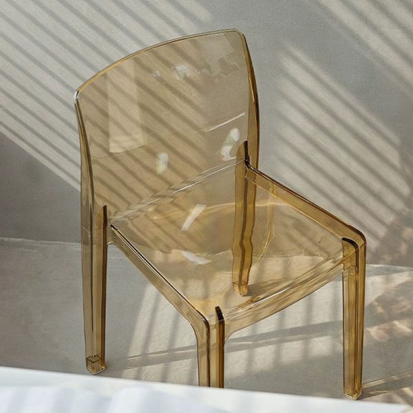 Contemporary Nordic Acrylic Square Dining Chair For Bedroom, Living Room And Dining Room - Image 9