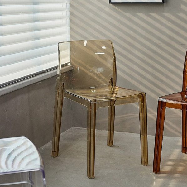Contemporary Nordic Acrylic Square Dining Chair For Bedroom, Living Room And Dining Room - Image 13