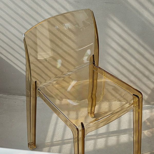 Contemporary Nordic Acrylic Square Dining Chair For Bedroom, Living Room And Dining Room - Image 8
