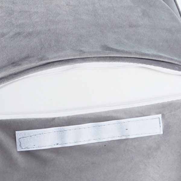 Modern Minimalist Velvet & Metal Square Desk Chair With Swivel & Height Adjustment For Home Office - Image 7