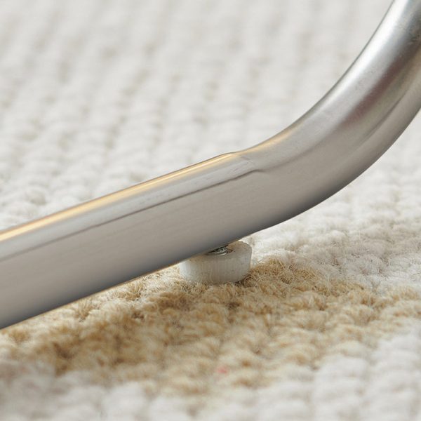 Contemporary Nordic Saddle Leather & Stainless Steel Square Dining Chair With Foldable Design For Bedroom & Living Room - Image 10