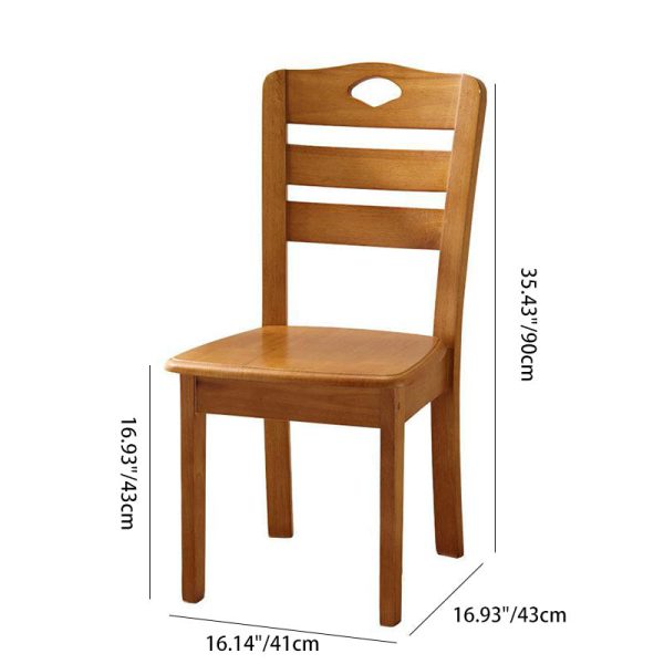 Modern Minimalist Solid Wood Square Dining Chair For Bedroom, Living Room & Dining Room - Image 4