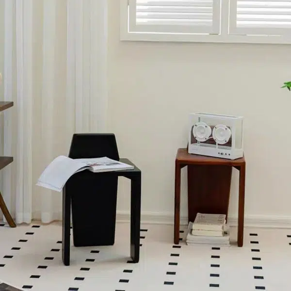 Traditional French Solid Wood Square Low Stool For Bedroom, Living Room & Dining Room - Image 15