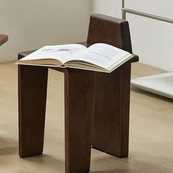 Traditional French Solid Wood Square Low Stool For Bedroom, Living Room & Dining Room - Image 3