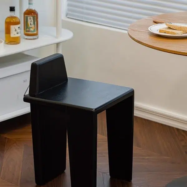 Traditional French Solid Wood Square Low Stool For Bedroom, Living Room & Dining Room - Image 10