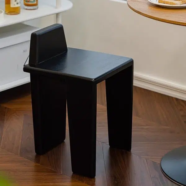 Traditional French Solid Wood Square Low Stool For Bedroom, Living Room & Dining Room - Image 8