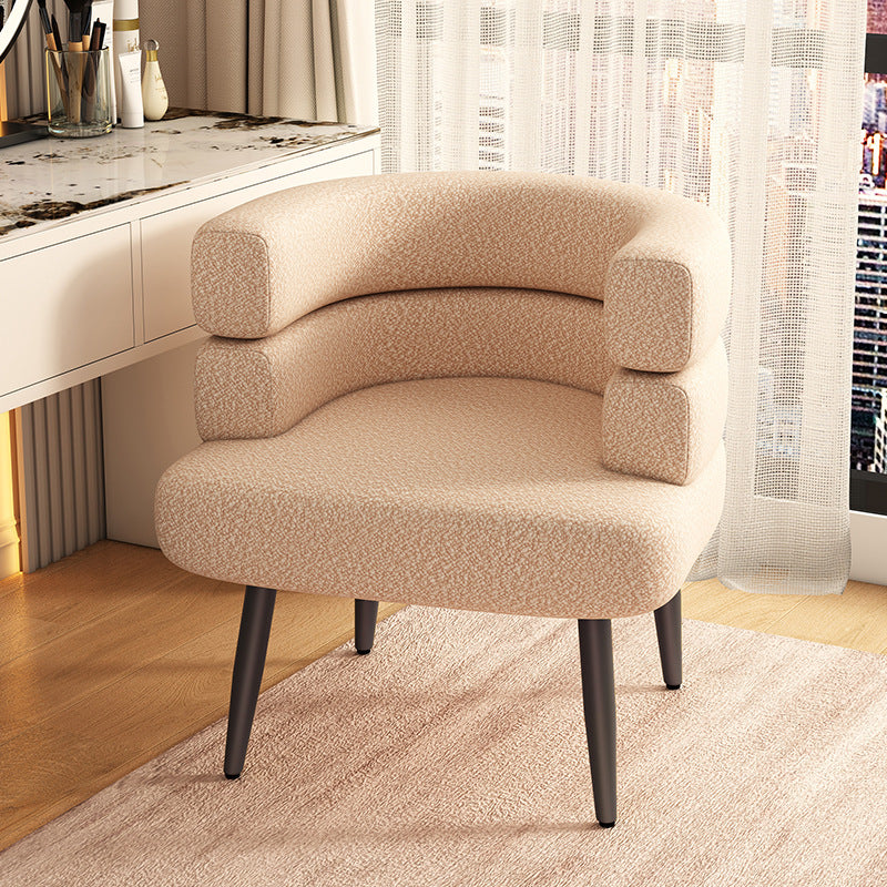 DFM-Chair-BM01797-4.jpg Contemporary Nordic Lambswool & Carbon Steel Curved Round Accent Chair For Bedroom & Living Room - Image 11