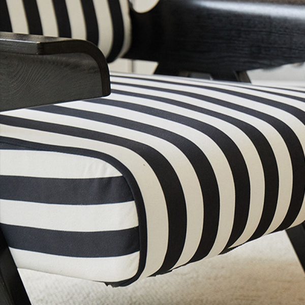 Contemporary Nordic Velvet & Wood Square Accent Chair With Adjustable Legs For Bedroom & Living Room - Image 6