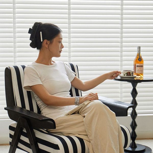 Contemporary Nordic Velvet & Wood Square Accent Chair With Adjustable Legs For Bedroom & Living Room - Image 12