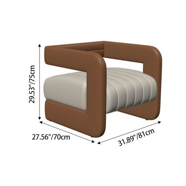 Contemporary Nordic Velvet & Metal Square Accent Chair For Bedroom & Living Room - Image 6