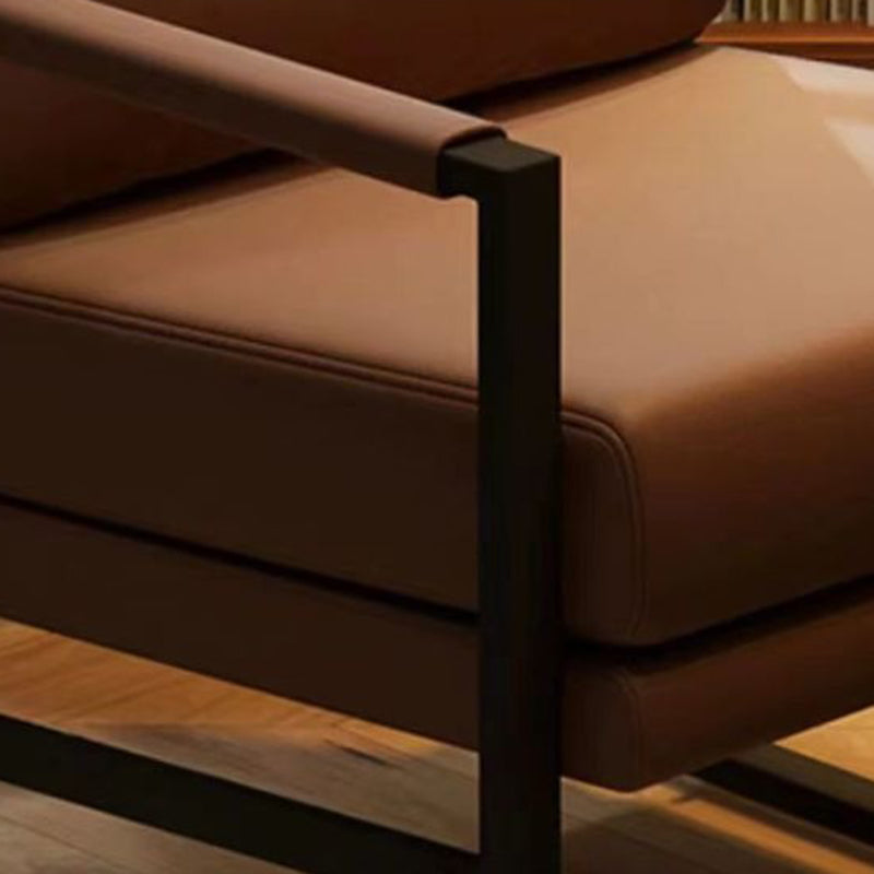 DFM-Chair-BM01806-11.jpg Contemporary Nordic Leather & Iron Square Accent Chair For Bedroom & Living Room - Image 6