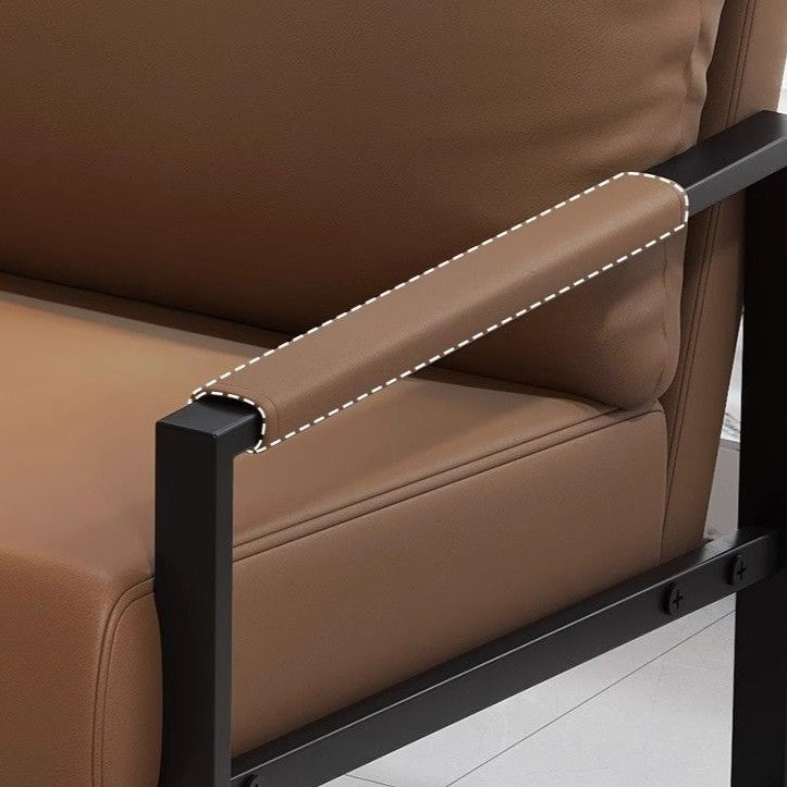 DFM-Chair-BM01806-18.jpg Contemporary Nordic Leather & Iron Square Accent Chair For Bedroom & Living Room - Image 9