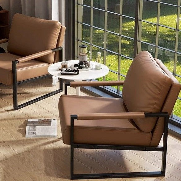 DFM-Chair-BM01806-21.jpg Contemporary Nordic Leather & Iron Square Accent Chair For Bedroom & Living Room - Image 11