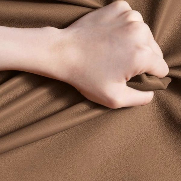 Contemporary Nordic Leather & Iron Square Accent Chair For Bedroom & Living Room - Image 5