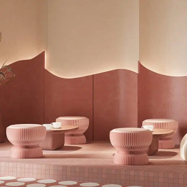 Contemporary Creative Leather Kraft Paper Round Cylinder Foldable Low Stool For Bedroom & Living Room - Image 11