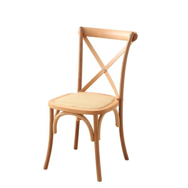 Contemporary Scandinavian Solid Wood Rattan Curved Square Dining Chair With Backrest For Dining Room - Image 19