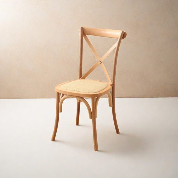 Contemporary Scandinavian Solid Wood Rattan Curved Square Dining Chair With Backrest For Dining Room - Image 16